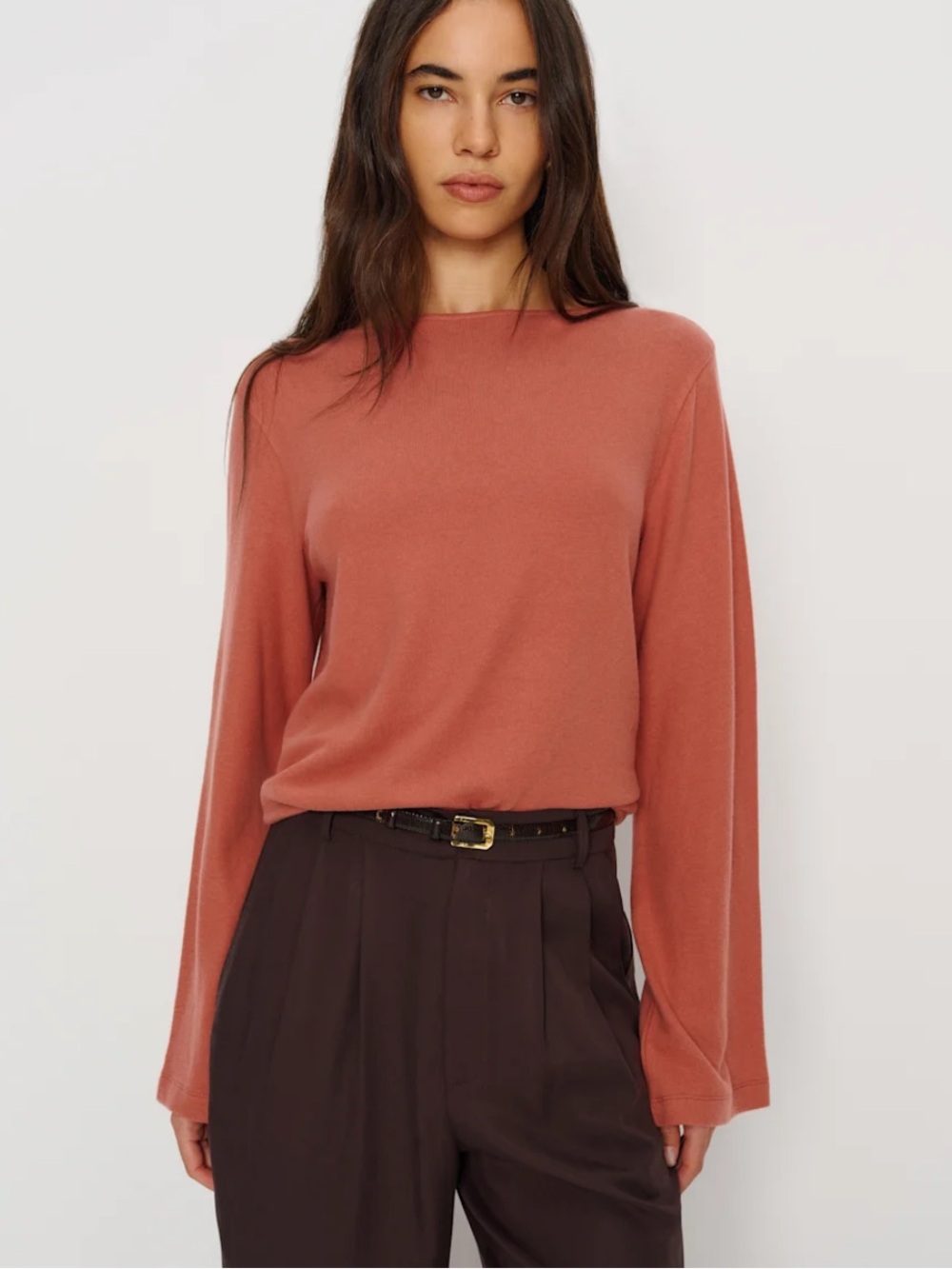 NWT REFORMATION Eternity Knit Top, Rosewood, size XS